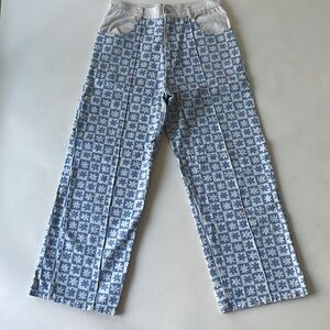 Lisa Says Gah! x KJP 💙Blue💙 Daisy Check Print Robyn Straight Leg Jeans 30